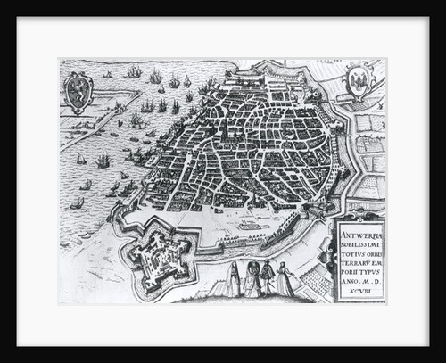 Map of Antwerp, 1598 by Dutch School