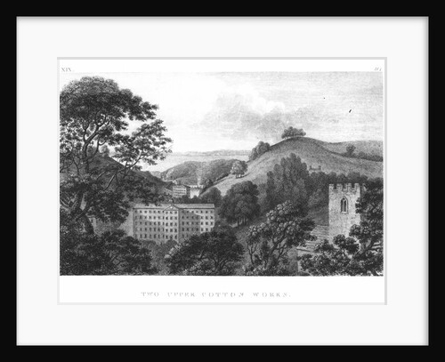 Two Upper Cotton Works, New Lanark Textile mills, 1796 by English School