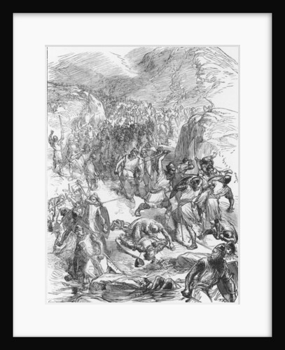 The Defeat of the English by the Welsh at Berwin by English School