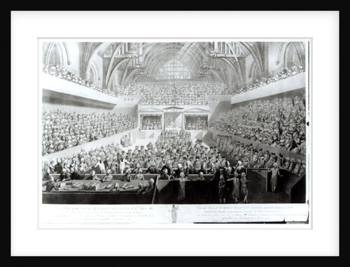 The Trial of Warren Hastings before the Court of Peers in Westminster Hall in 1788, 1789 by Francis Jukes