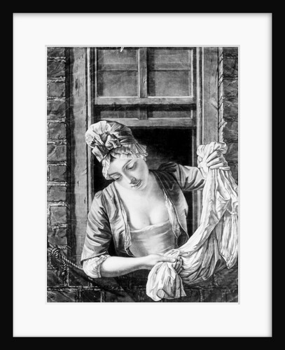 Woman wringing washing by George Morland
