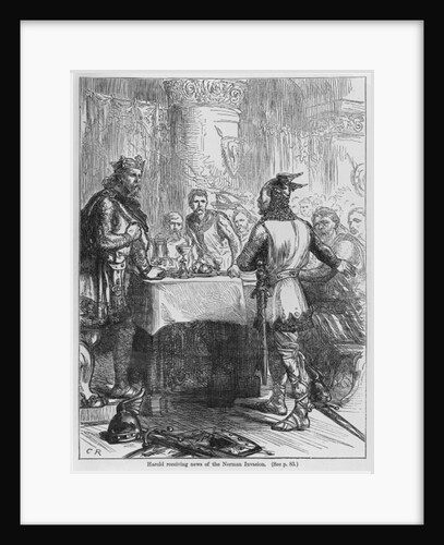 Harold Receiving News of the Norman Invasion in 1066 by English School