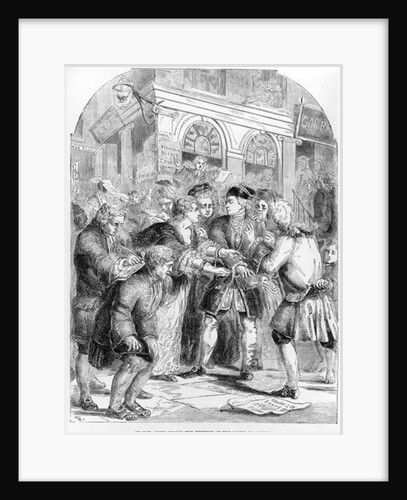 Change Alley during the phrenzy of the South Sea Bubble by English School