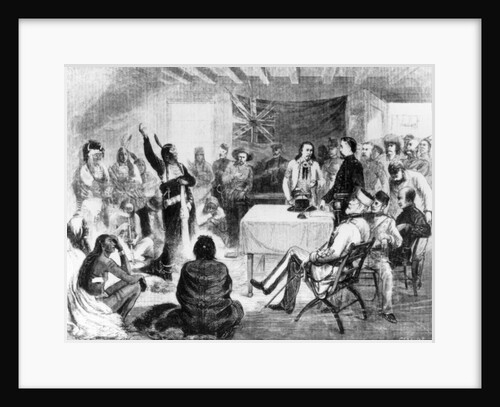 Sitting Bull Council, 1877 by American School