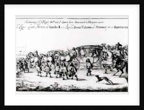 The Procession of Charles II and his New Queen, Catherine of Braganza from Portsmouth to Hampton Court, 1662 by English School