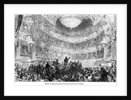 Meeting of the Anti-Corn Law League in Drury Lane Theatre by English School