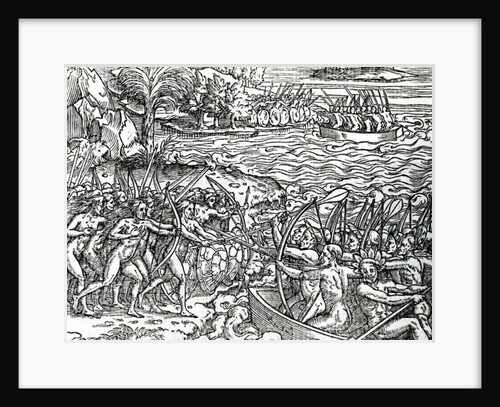 War scene, Brazil by French School
