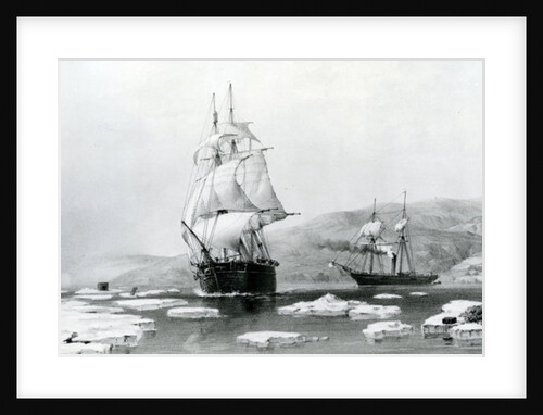 HMS Assistance and Pioneer breaking out of Winter quarters in 1854 by English School