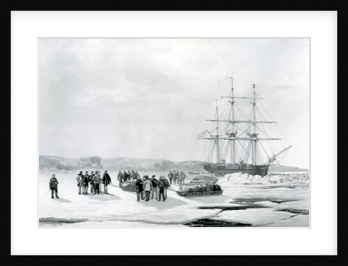 Sledge Party leaving HMS Investigator in Mercy Bay, Under command of Lieutenant Gurney Creswell by English School