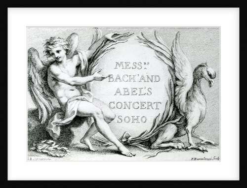 Bach and Abel's Concert Soho, 1870 by Francesco Bartolozzi