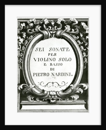 Music cover sheet for violin by Pietro Nardini by Anonymous Anonymous