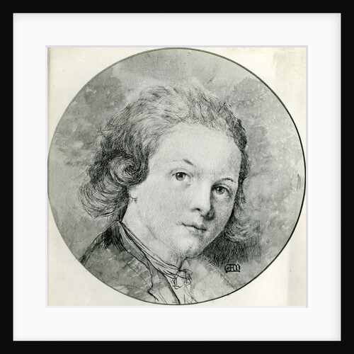 Portrait of Mozart at the age of Fourteen after Pompeio Batoni by George Frank Miles