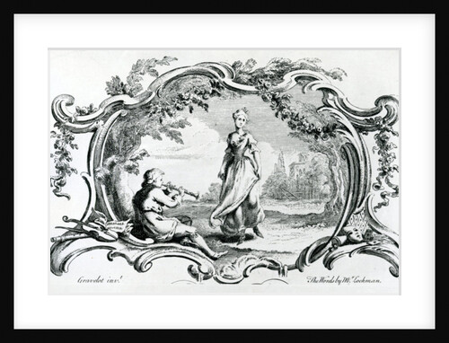 Flautist and Woman by Hubert Francois Gravelot