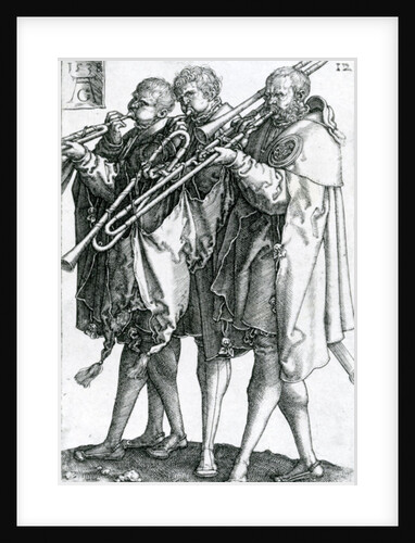 The Brass Players from the series 'The Great Wedding Dances' 1538 by Heinrich Aldegrever