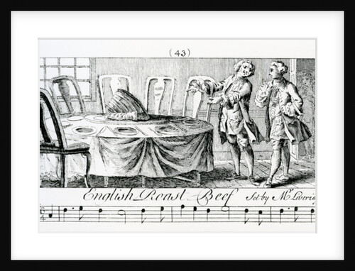 English Roast Beef set by M. Leveridge, 1760 by English School