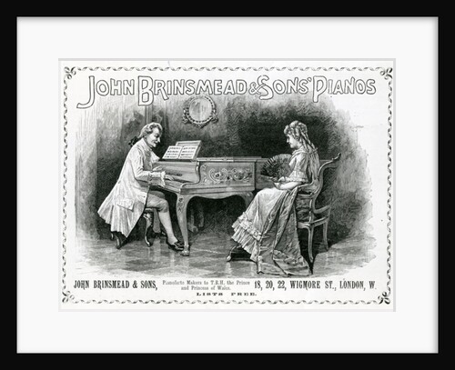 Advertisement, John Brinsmead and Sons Pianos by English School