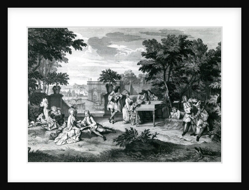 A L'ombre des bosquets dans un beau jour d'Eté..c.1710 by Bernard Picart
