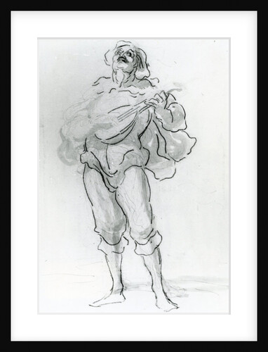 The Lute Player by Honore Daumier