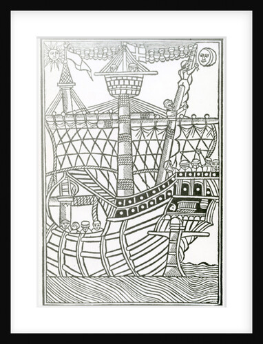 A Caravel from 'la Historia general de las Indias' 1547 by Christopher Columbus