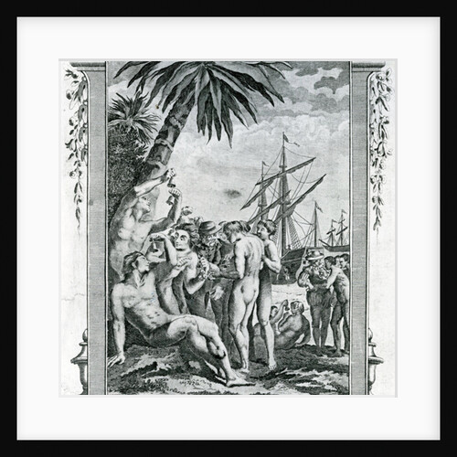 The First Interview of Christopher Columbus with the Natives of America, 1777 by British School