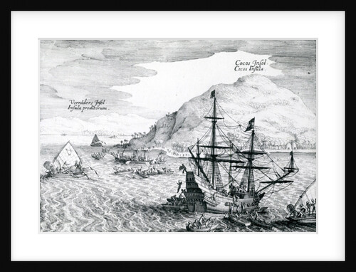 View of Cocos Island and Verraders Island, 1655 by Mattaus the Younger Merian