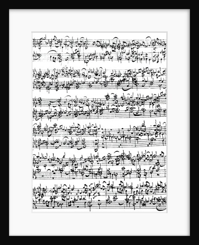 Music Score of Johann Sebastian Bach by German School