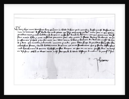 Signature of Joan of Arc by Anonymous