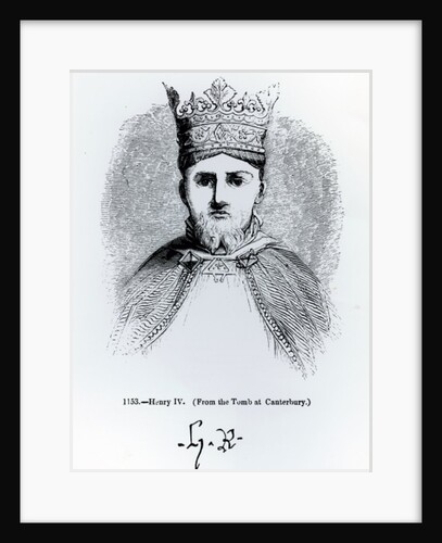 Portrait and Signature of Henry IV by English School