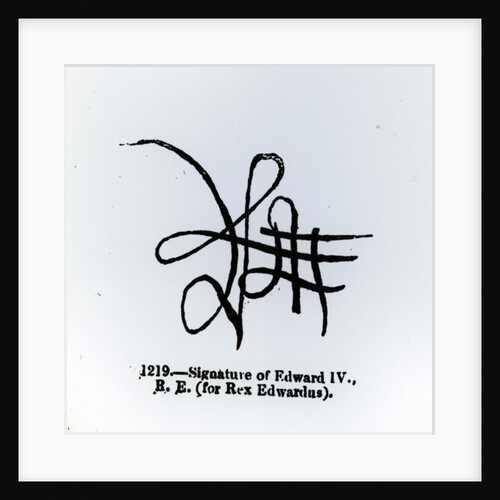 Signature of Edward IV by English School