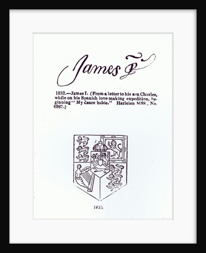 Reproduction of the signature of James VI and I, March 17th 1623 by Anonymous