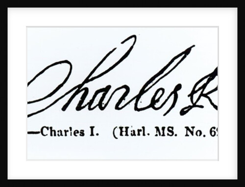Signature of King Charles I by (after) English School