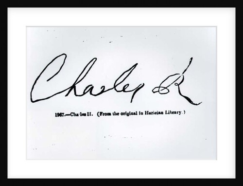 Signature of Charles II by Anonymous