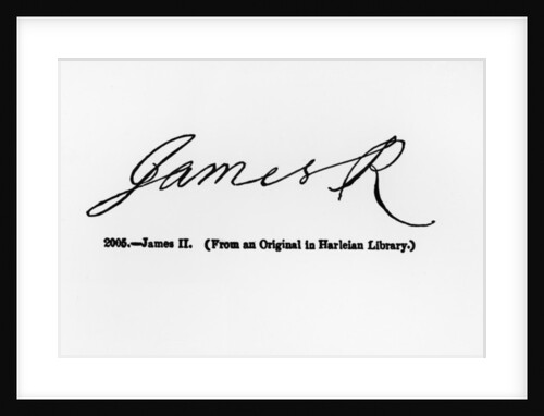 Reproduction of the signature of James II by Anonymous