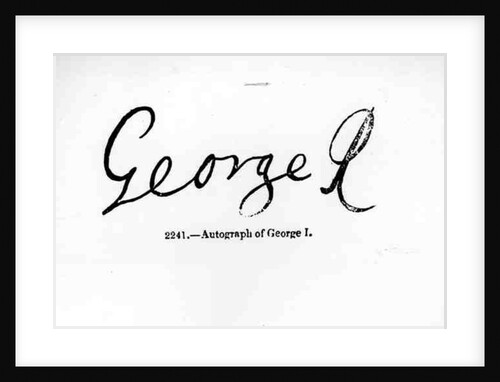 Reproduction of the signature of George I by Anonymous