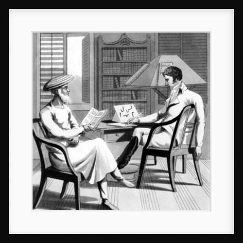An European Gentleman with his Moonshee, or Native Professor of Languages by Charles D'Oyly
