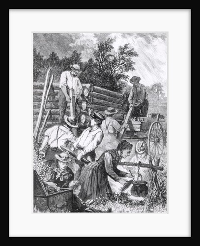 Building the Log-Cabin by American School