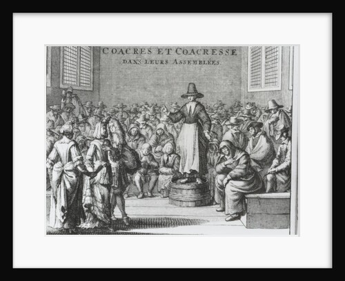 Male and Female Quakers at their Assembly by French School