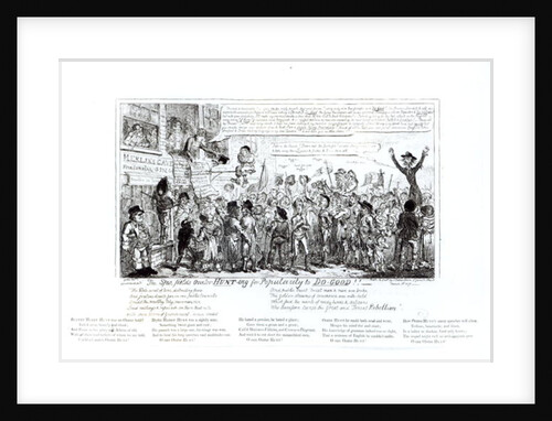 The Spa Fields Orator Hunt-ing for Popularity to Do-Good!! by George Cruikshank