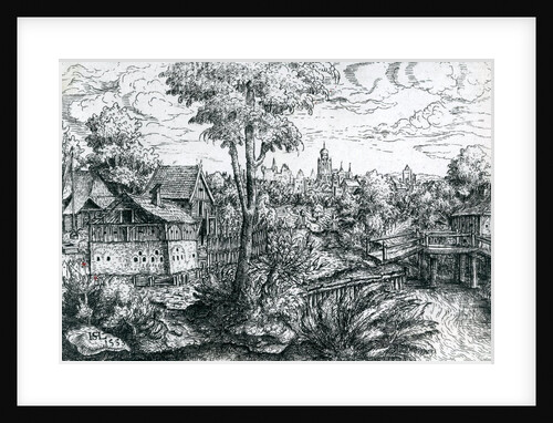 Bridge near a Watermill, 1553 by Hanns Sebald Lautensack
