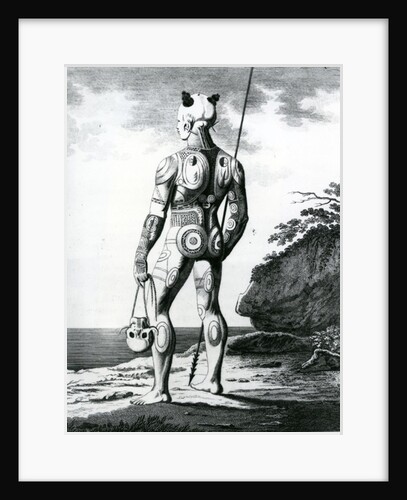 A Young Noukahiwan man not completely Tattooed, 1813 by Wilhelm Gottlieb Tilesius von Tilenau