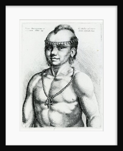 Virginian Indian, 1645 by Wenceslaus Hollar