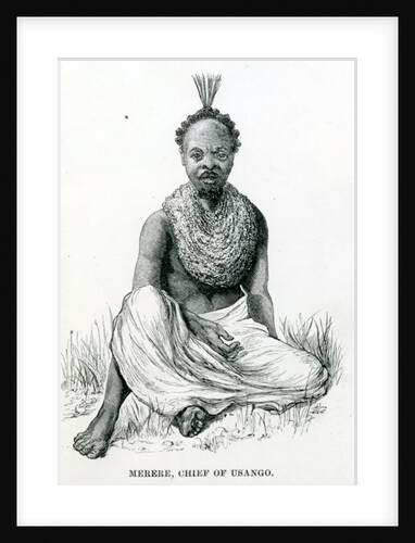 Merere, chief of the Usango from 'Travels in Africa', 1879 by English School
