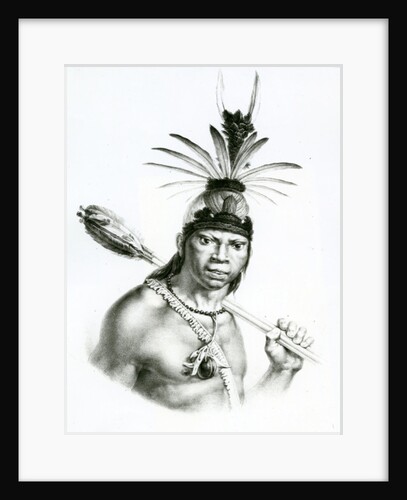 Chief Camacan Mongoyo from 'A Pitoresque and Historical Trip to Brazil' by Jean Baptist Debret, 1834 by Charles Etienne Pierre Motte
