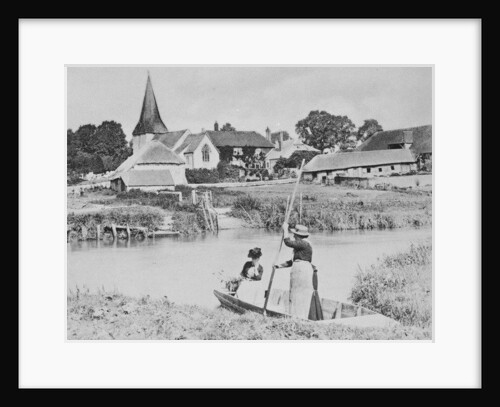 Ferry across the Arun at Bury, Sussex by English Photographer
