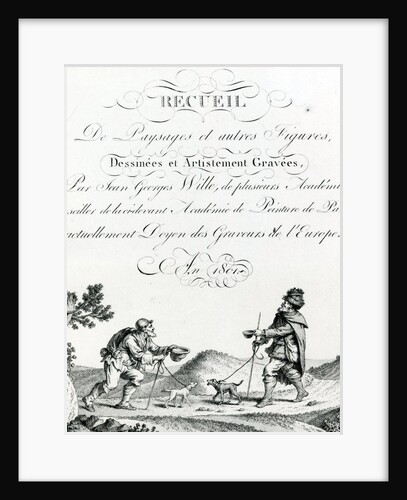 Recueil de Paysages et autres figures, dessinees et Artistement Gravees by Johann Georg Wille, 1801 by French School