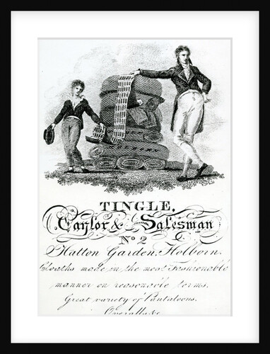 Trade card for Tingle, Taylor and Salesman, No 2 Hatton Garden, Holborn by English School