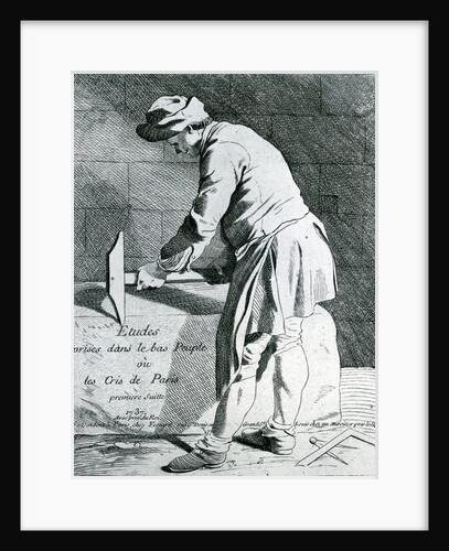 Stone mason, 1737 by French School