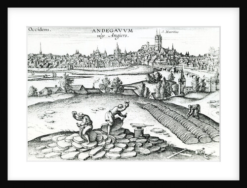 Slate Quarry in Angers, 1561 by Joris Hoefnagel