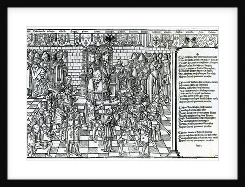 Pope Urban II presiding over the Council of Clermont in 1095 by French School