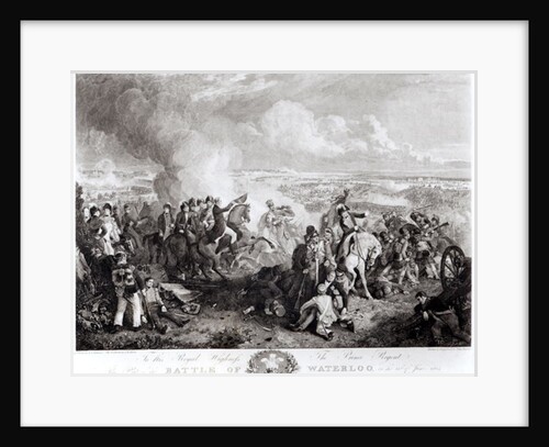 The Battle of Waterloo, 18th June 1815, engraved by John Burnet, 1819 by John Augustus (after) Atkinson